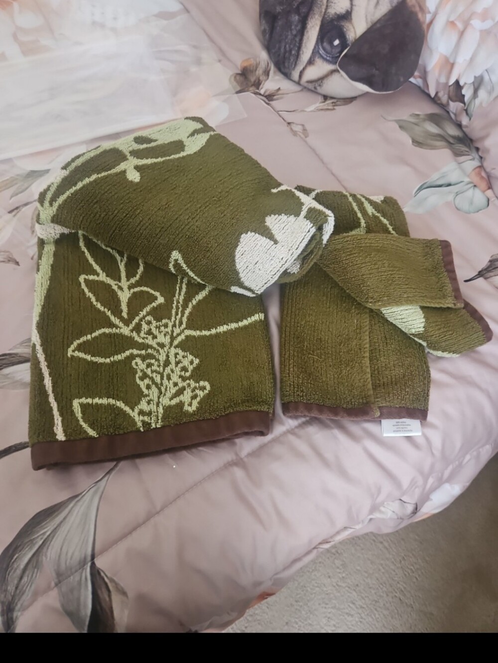 Bathroom Towels By Home Trends Green Earthtones Fall Ready Hand & Bath